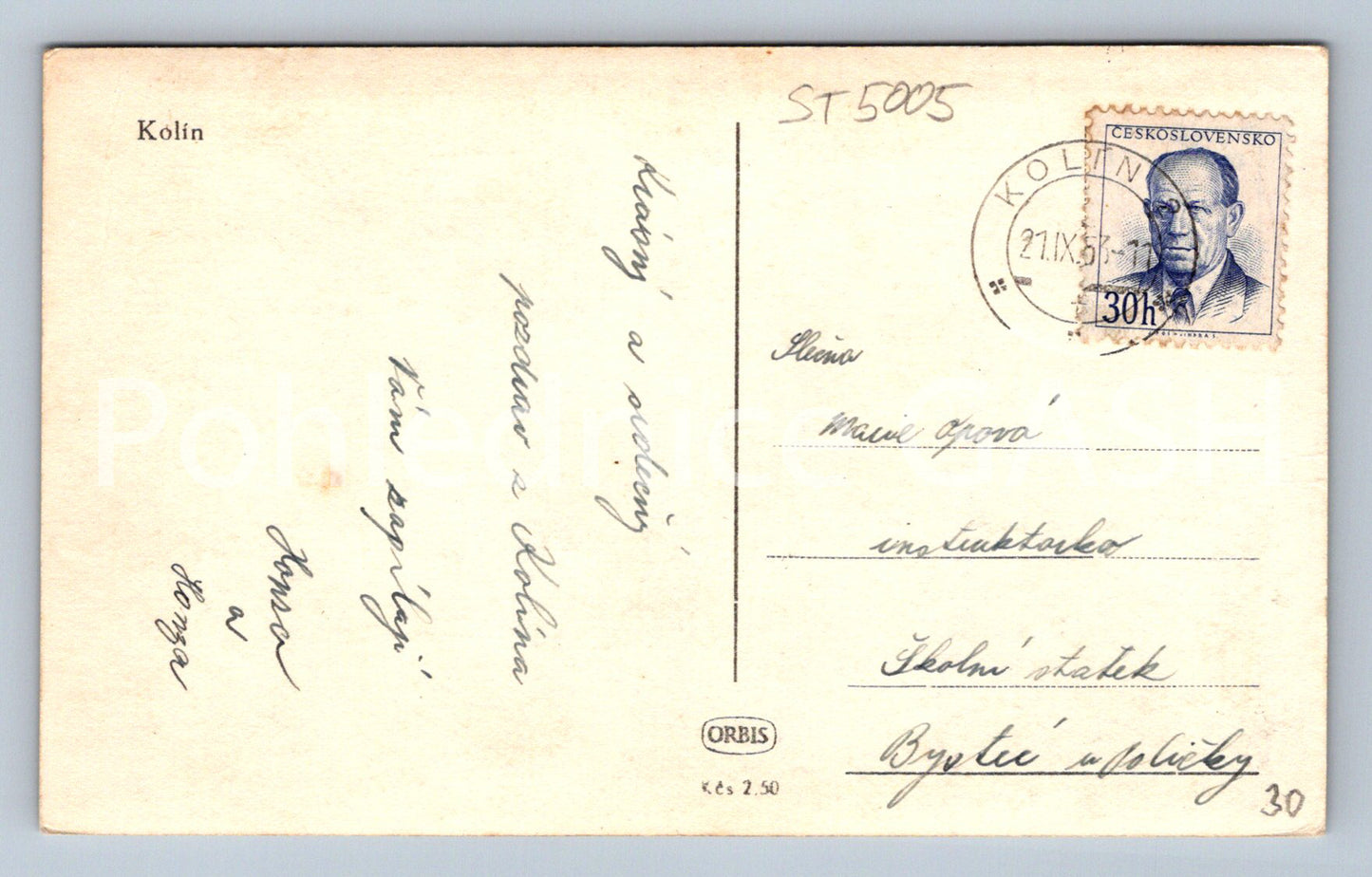 Postcard KOLIN (ST5005)