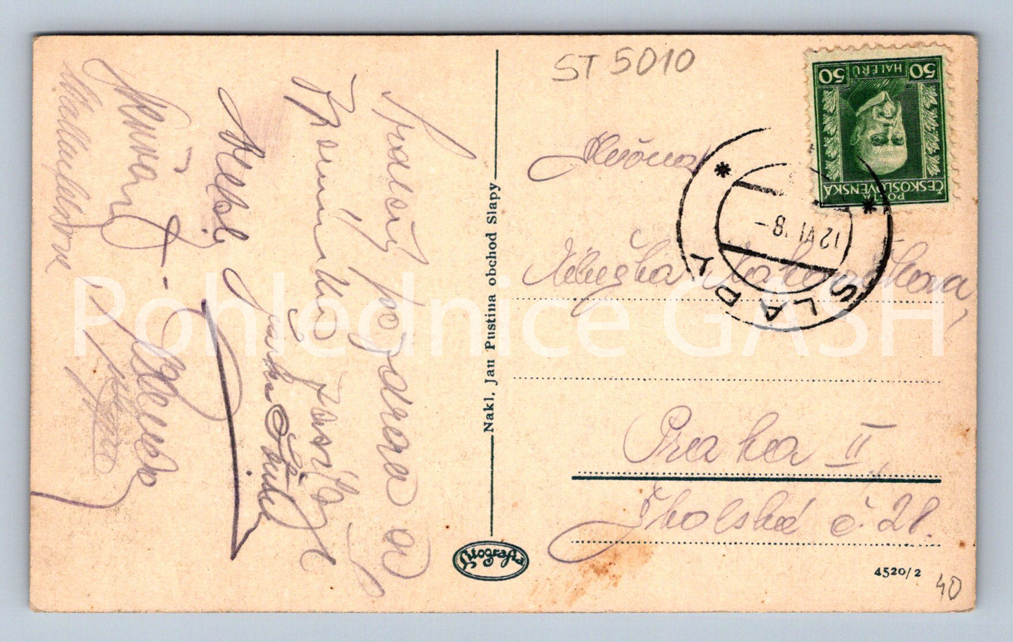 Postcard SAINT JOHANNES' CURRENTS (ST5010)