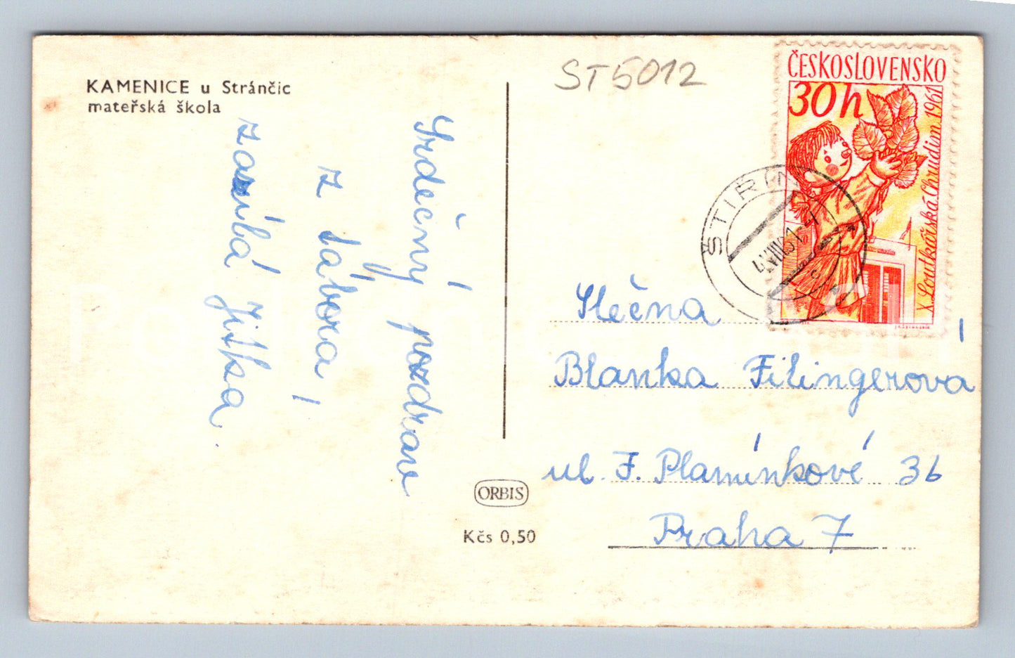 Postcard KAMENICE (ST5012)