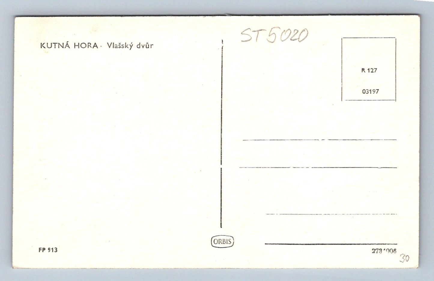 Postcard KUTNÁ HORA (ST5020)