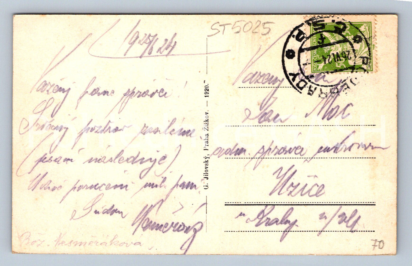 Postcard LÁZNĚ PODEBRADY (ST5025)