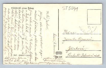 Postcard PODDUBÍ DISTRICT ŘÍČANY (ST5041)