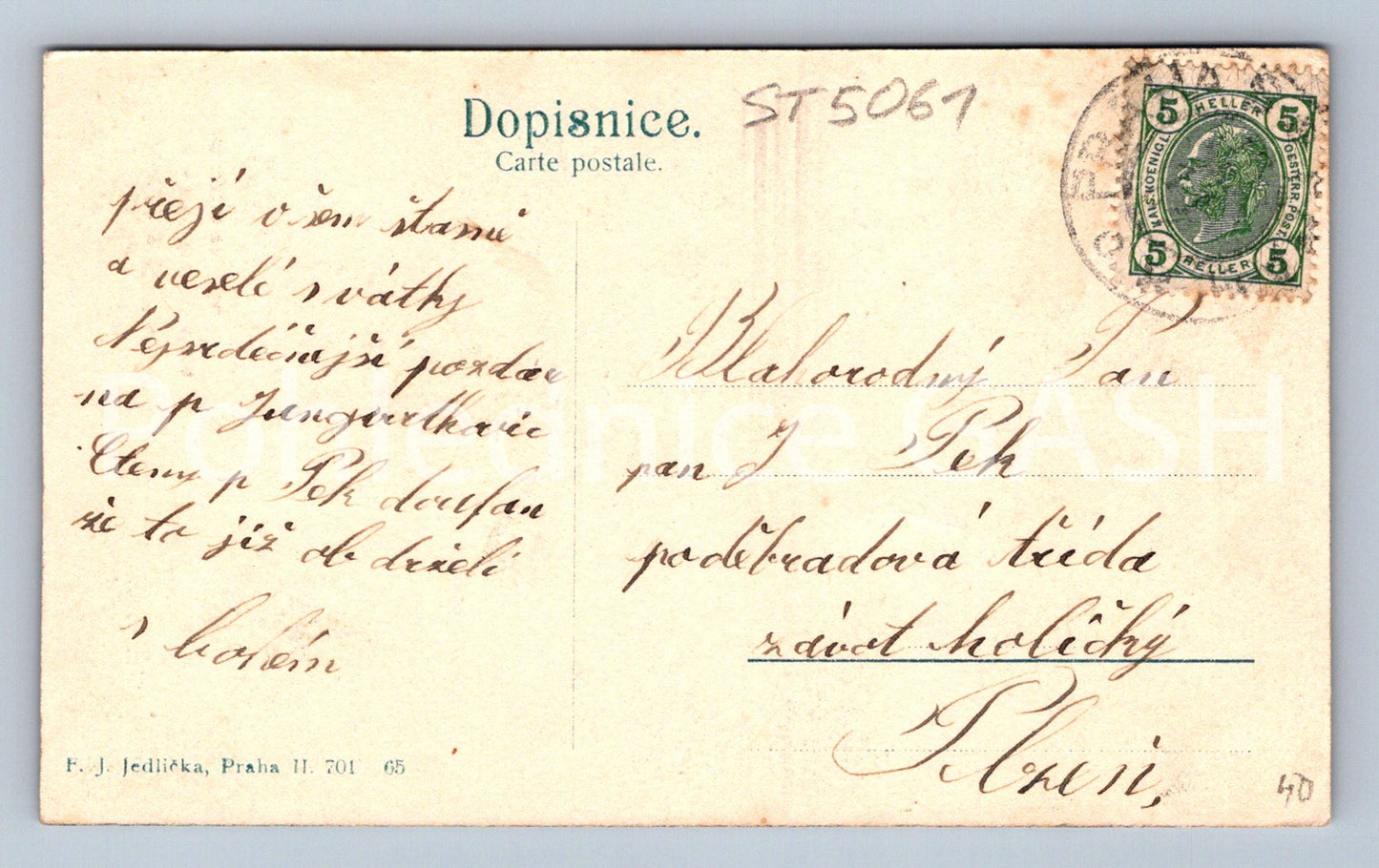 Postcard PRAGUE (ST5061)