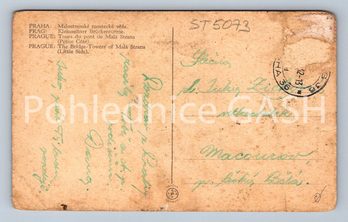 Postcard PRAGUE (ST5073)