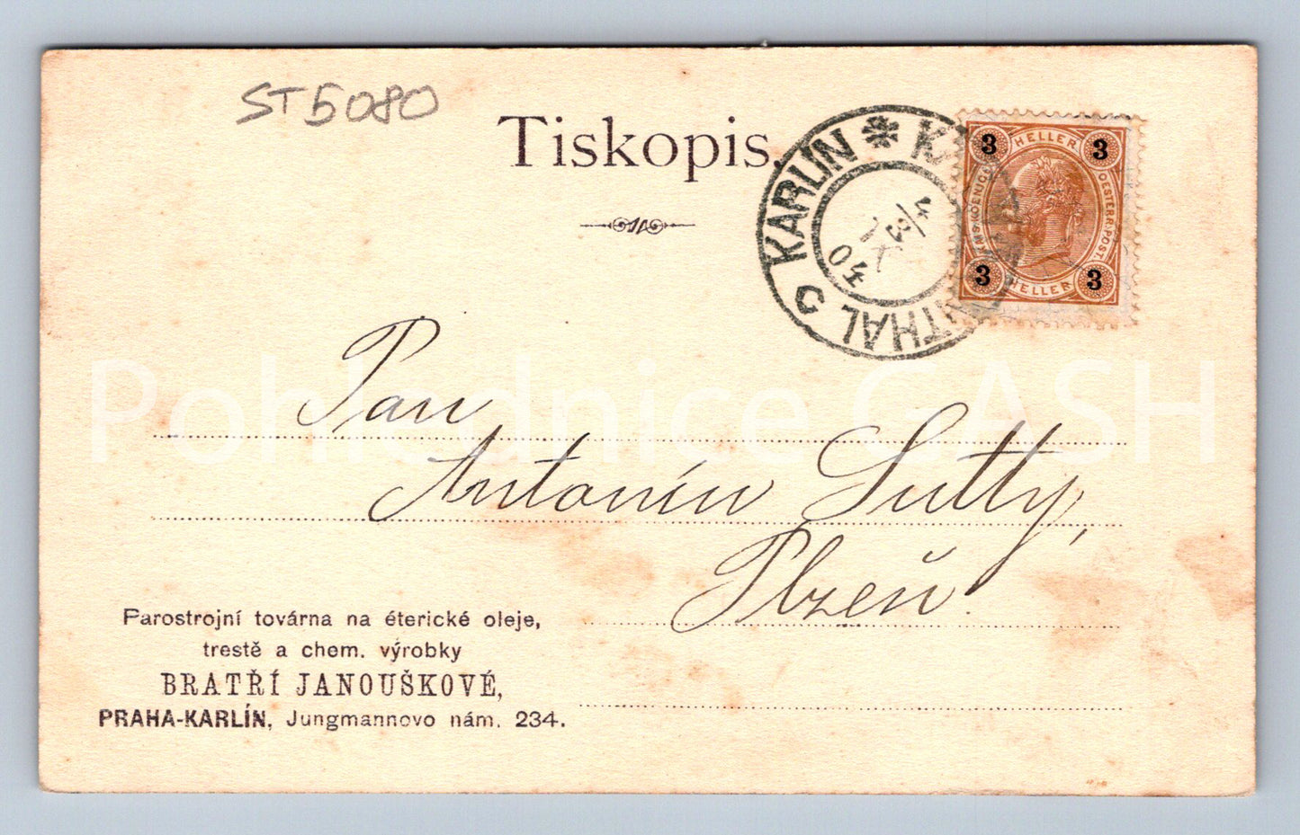 Postcard PRAGUE (ST5080)