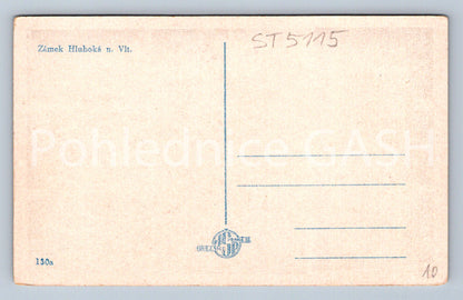 Postcard HLUBOKA NAD VLTAVOU CASTLE (ST5115)