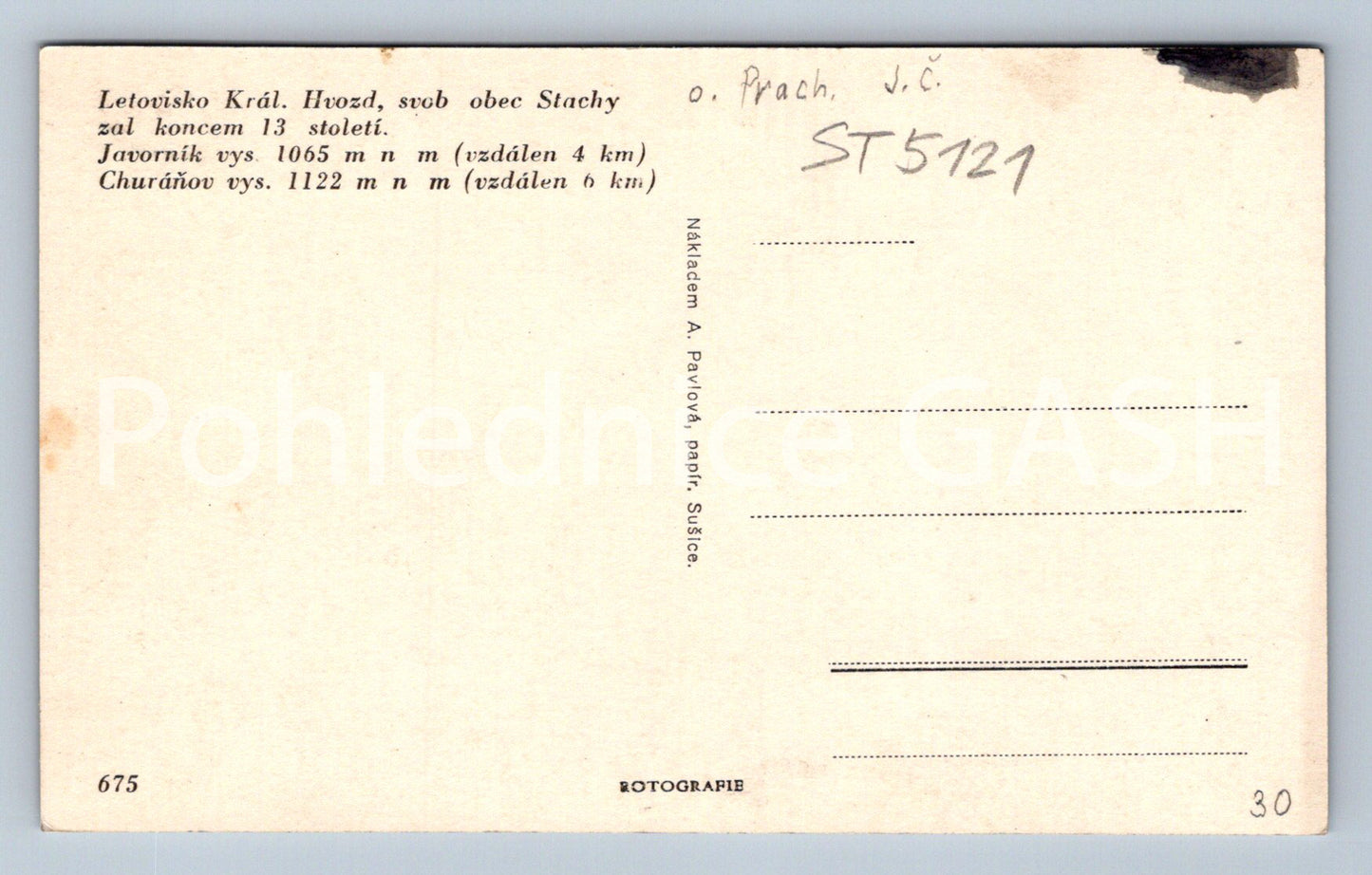 Postcard KRÁL. HVOZD RESORT - STACHY VILLAGE (ST5121)