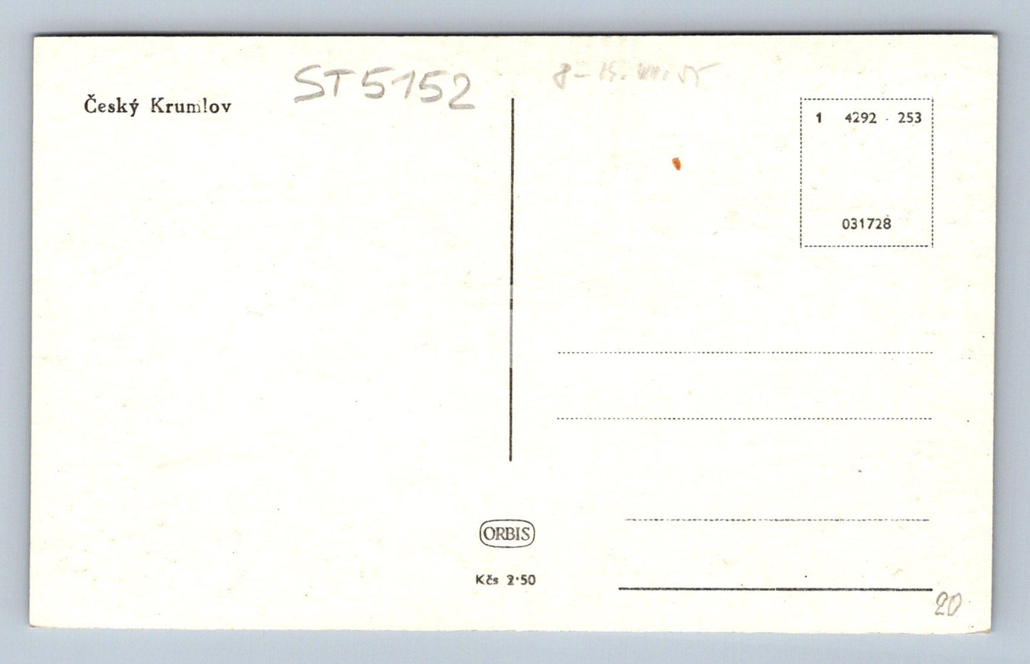 Postcard ČESKÝ KRUMLOV (ST5152)