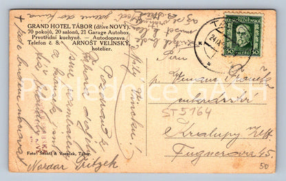 Postcard GRAND HOTEL TÁBOR (ST5164)