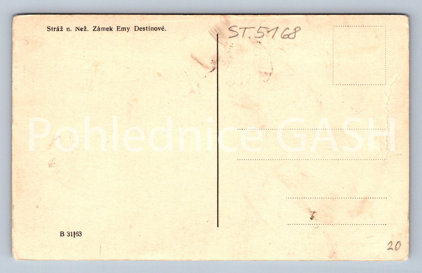 Pohlednice ZÁMEK EMY DESTINOVÉ - STRÁŽ N. NEŽ. (ST5168)