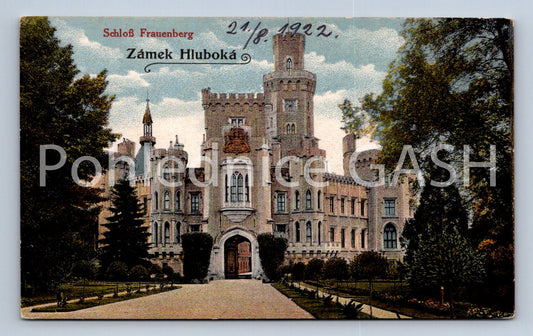 Postcard HLUBOKÁ CASTLE (ST5169)