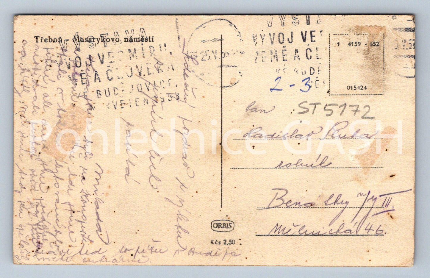 Postcard TŘEBOŇ (ST5172)