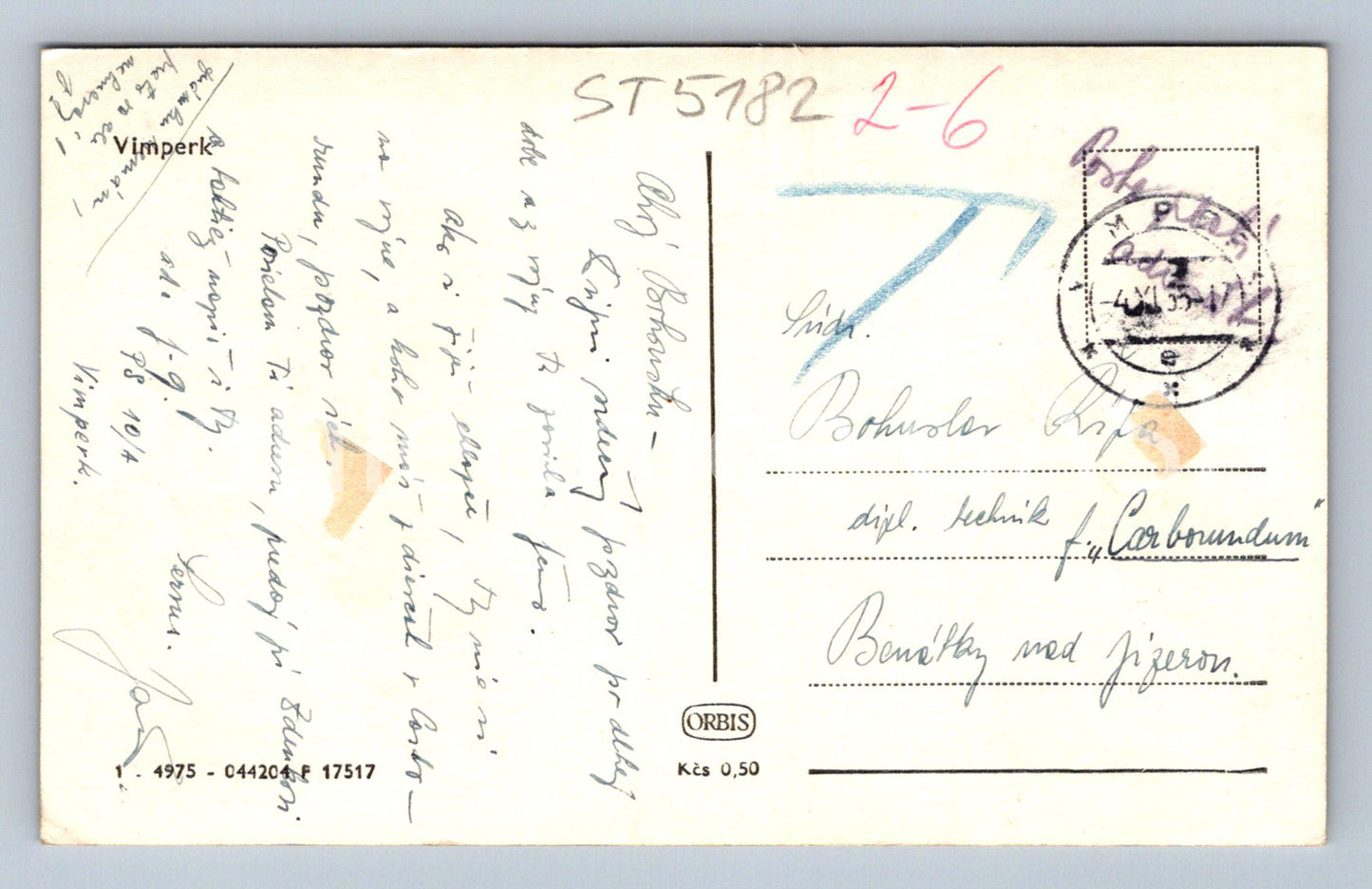 Postcard VIMPERK (ST5182)