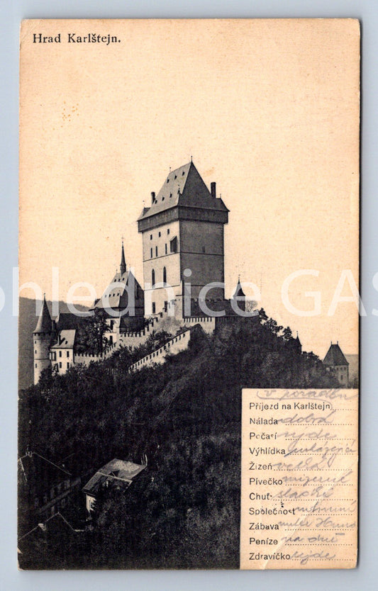 Postcard KARLŠTEJN CASTLE (ST5208)