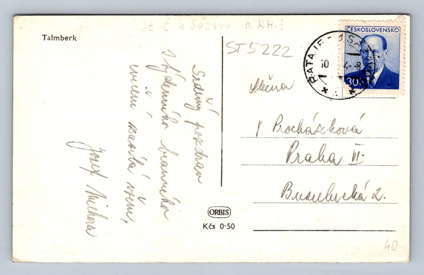 Postcard TALMBERK (ST5222)