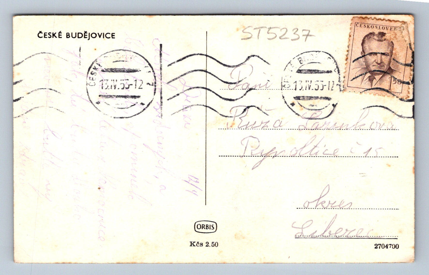 Postcard ČESKÁ BUDĚJOVICE (ST5237)