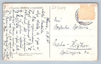 Pohlednice J. ŘEZNÍČEK - ROŽNOV A RADHOŠŤ (ST5409)