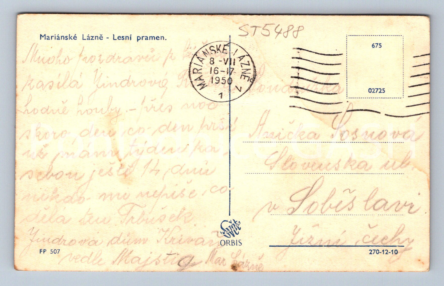 Pohlednice MARIÁNSKÉ LÁZNĚ (ST5488)