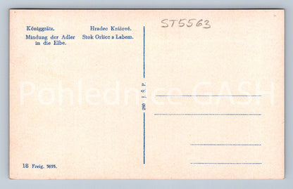 Postcard HRADEC KRÁLOVÉ - STOK ORLICE WITH THE ELBE RIVER (ST5563)