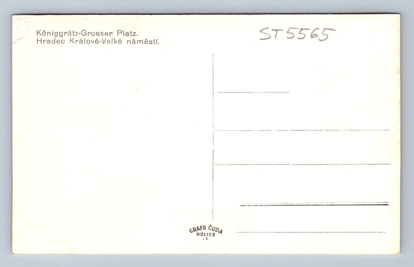 Postcard HRADEC KRÁLOVÉ - LARGE SQUARE (ST5565)