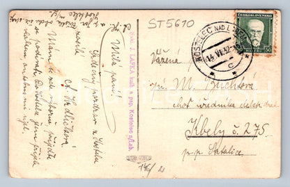 Postcard KOSTELEC NAD LABEM - MONUMENT OF MASTER JAN HUS (ST5610)