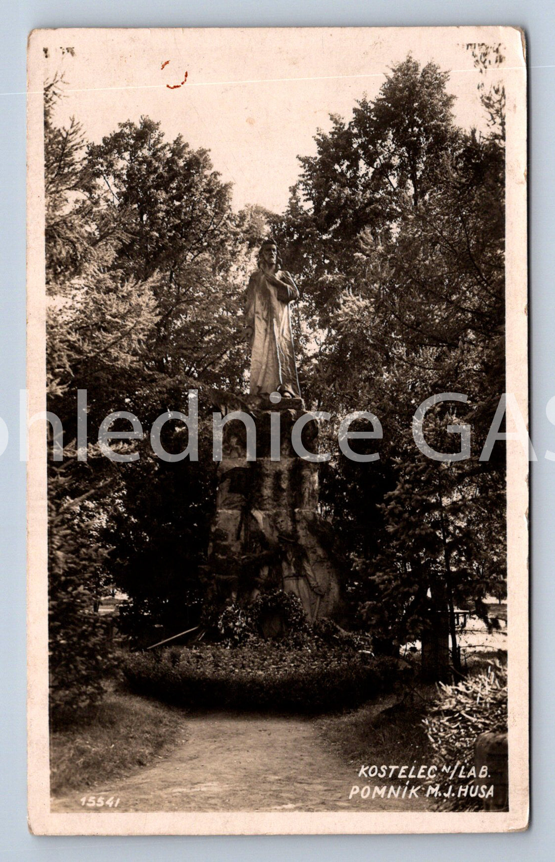Postcard KOSTELEC NAD LABEM - MONUMENT OF MASTER JAN HUS (ST5610)