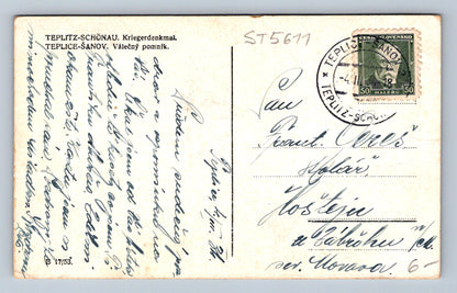 Postcard TEPLICE - ŠANOV - WAR MONUMENT (ST5611)