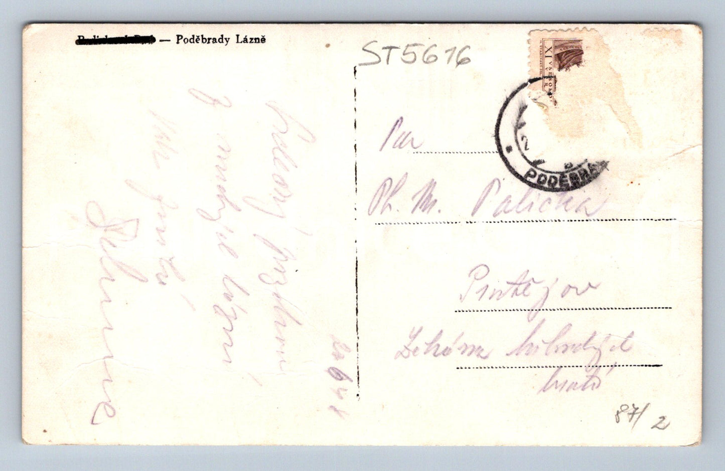 Postcard PODEBRADY LÁZNĚ (ST5616)