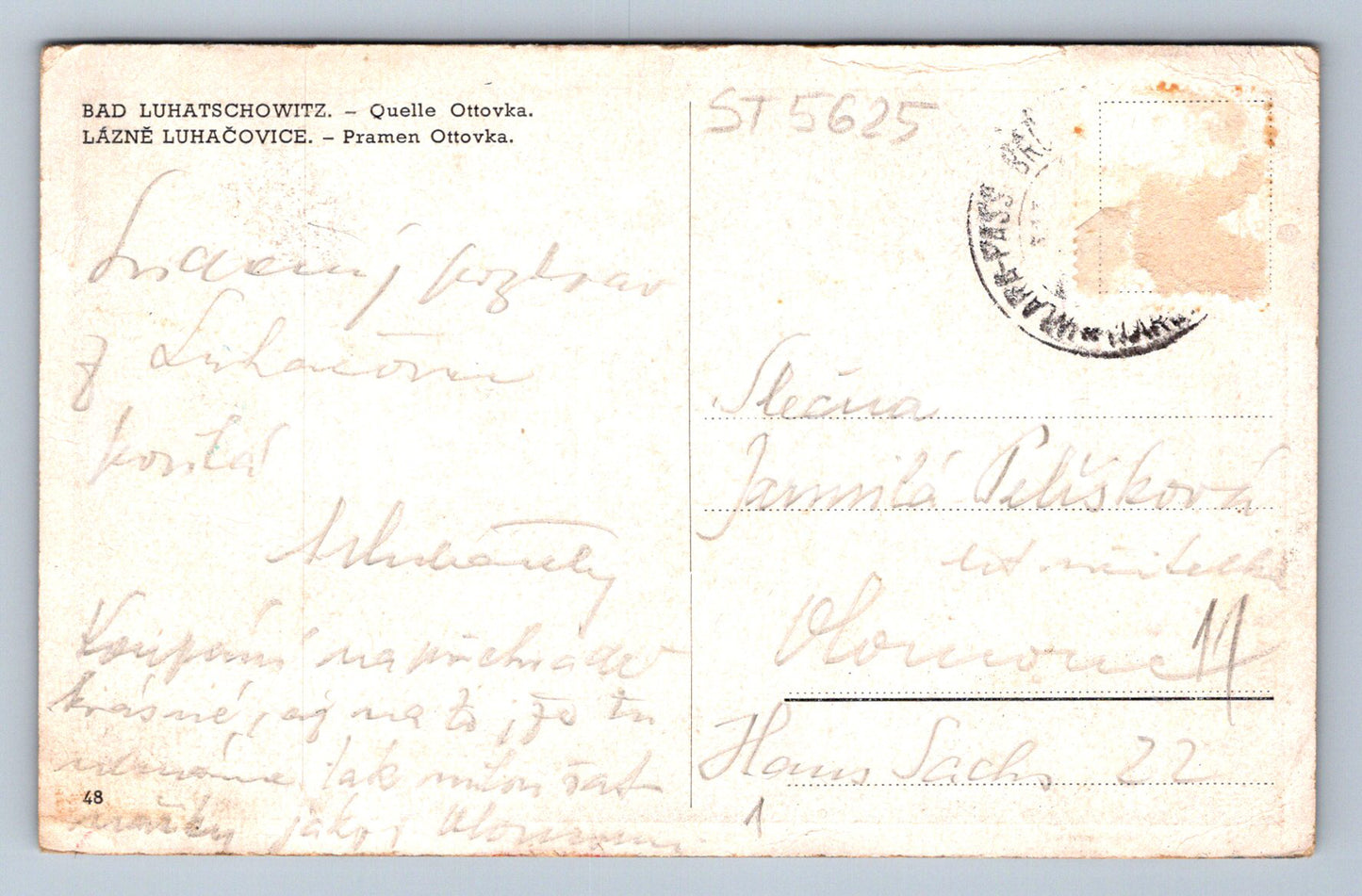 Postcard LÁZNĚ LUHAČOVICE (ST5625)