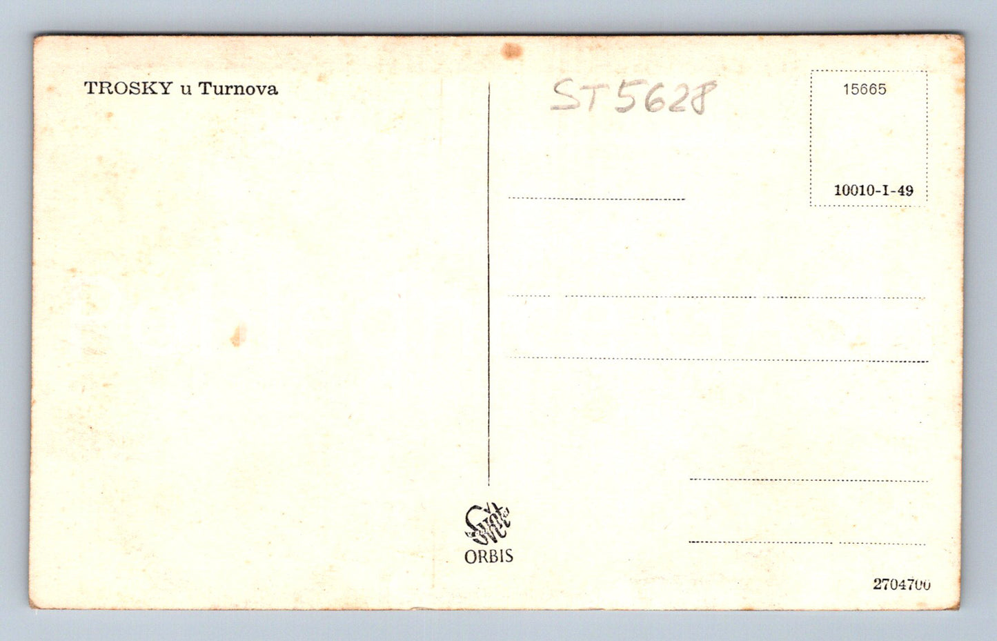 Postcard RUINS NEAR TURNOVA (ST5628)