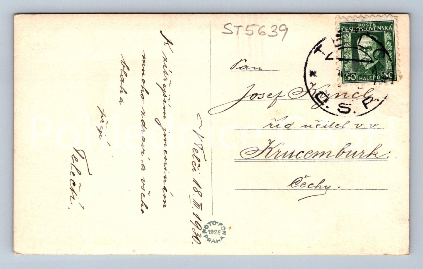 Postcard TELČ (ST5639)