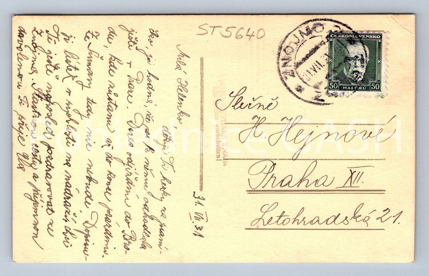 Postcard ZNOJMO (ST5640)