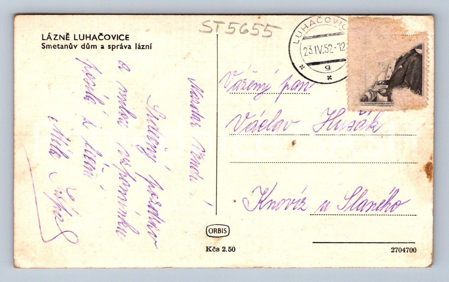 Postcard LÁZNĚ LUHAČOVICE (ST5655)