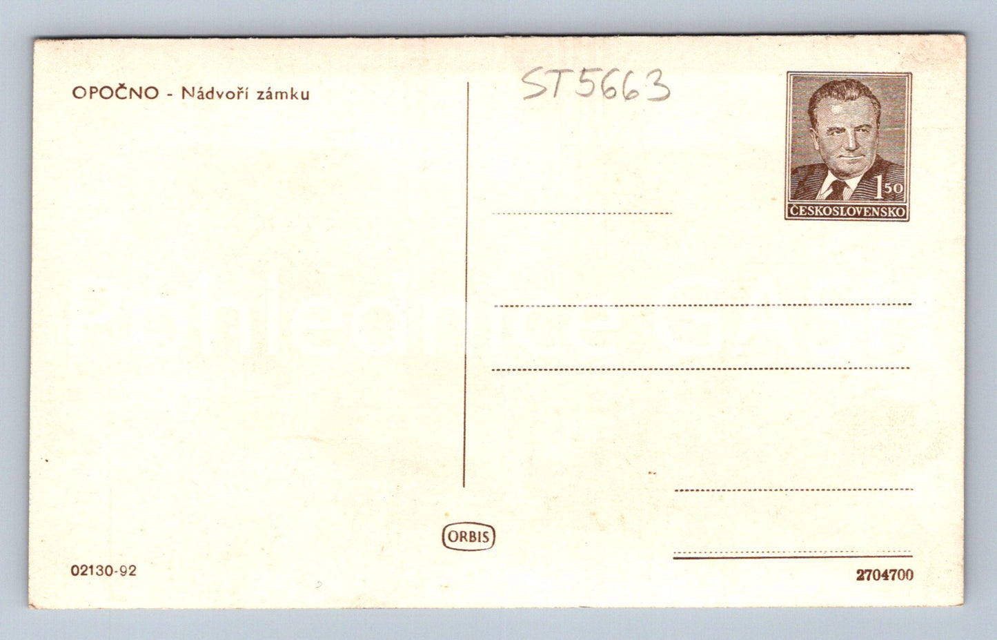 Postcard OPOČNO (ST5663)