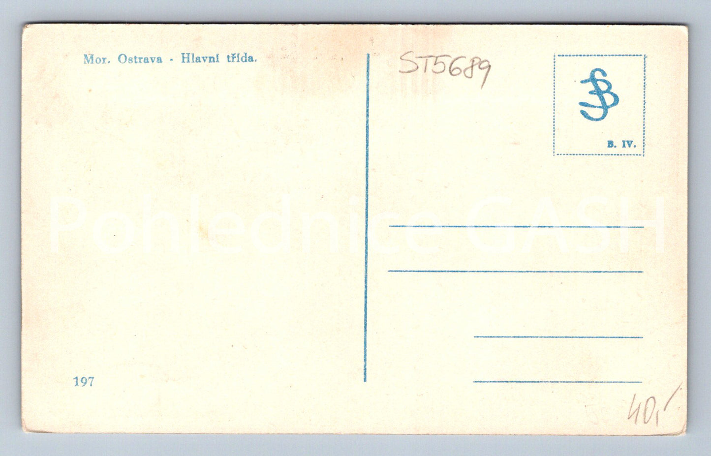 Postcard MORAVIAN OSTRAVA - MAIN STREET (ST5689)