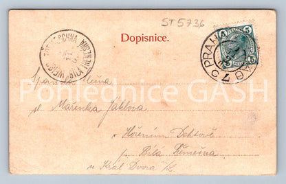 Postcard GREETINGS FROM PRAGUE (ST5736)