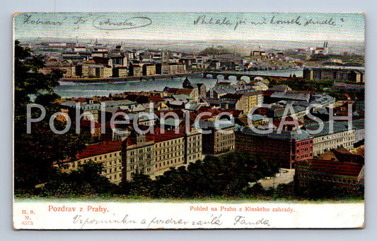 Postcard GREETINGS FROM PRAGUE (ST5736)