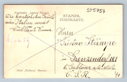 Postcard KARLOVY VARY - PENSION URANIA (ST5754)