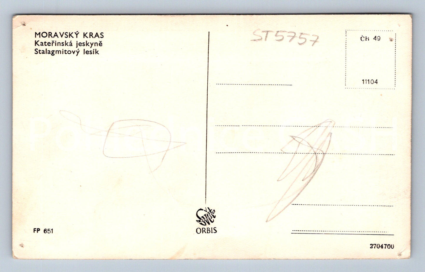 Postcard MORAVIAN KRAS (ST5757)