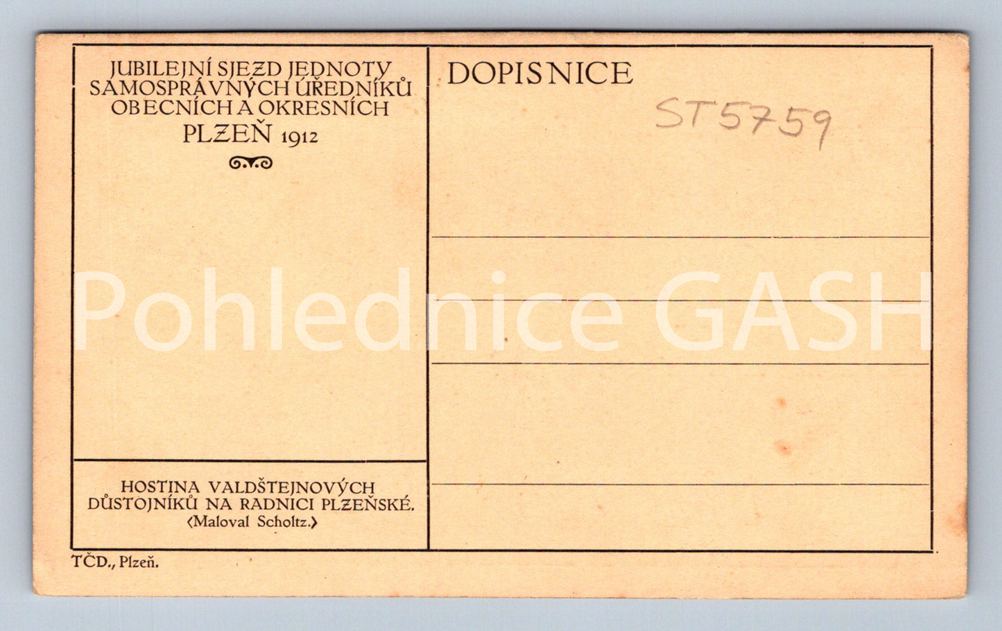 Postcard PILSEN (ST5759)