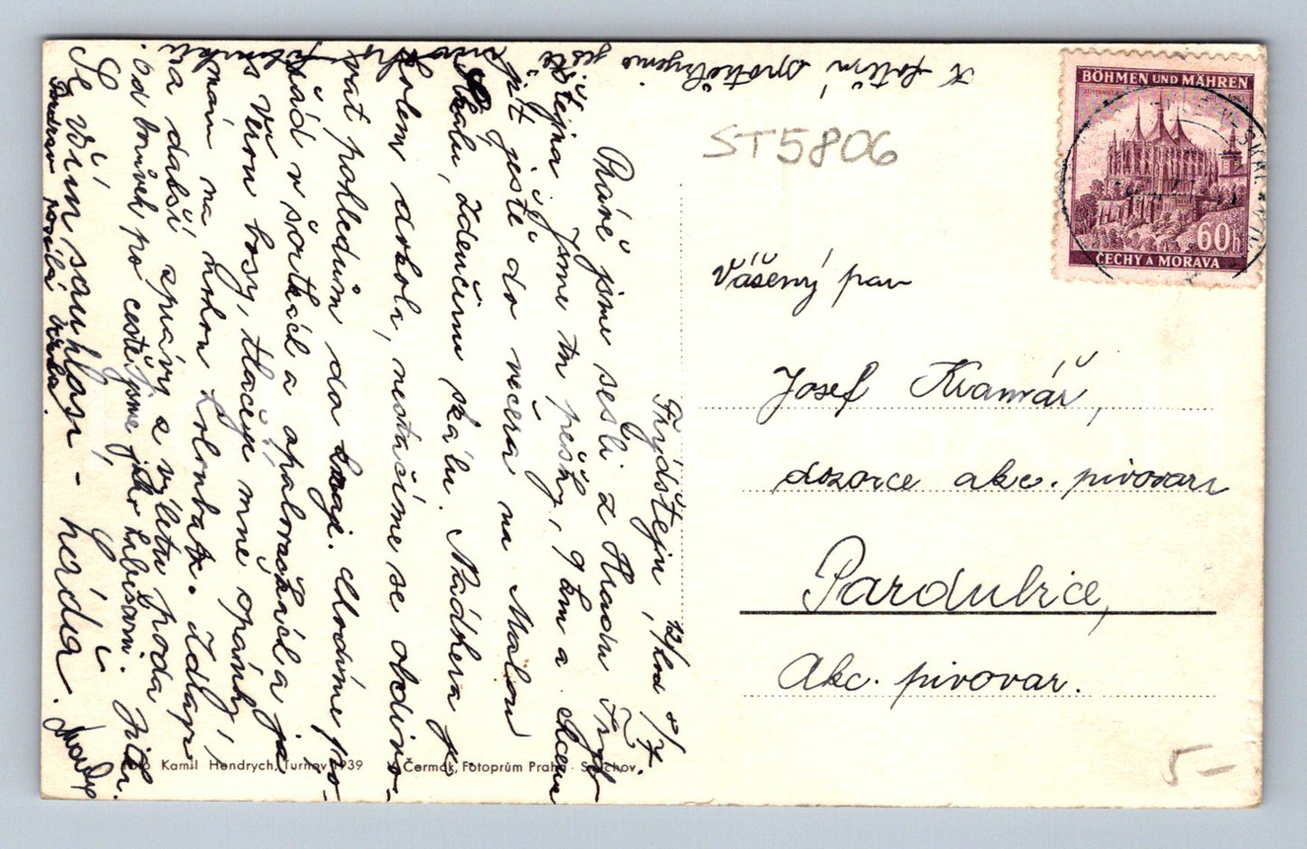 Postcard BOHEMIAN PARADISE - FRYDŠTEJN (ST5806)