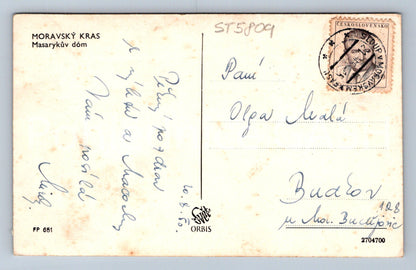 Postcard MORAVIAN KRAS - MASARYK'S HOUSE (ST5809)