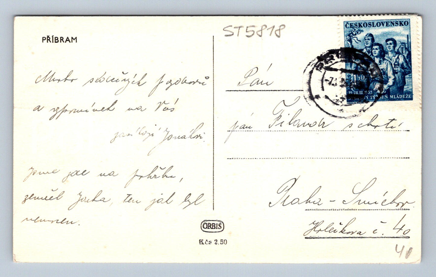 Postcard PRIBRAM (ST5818)