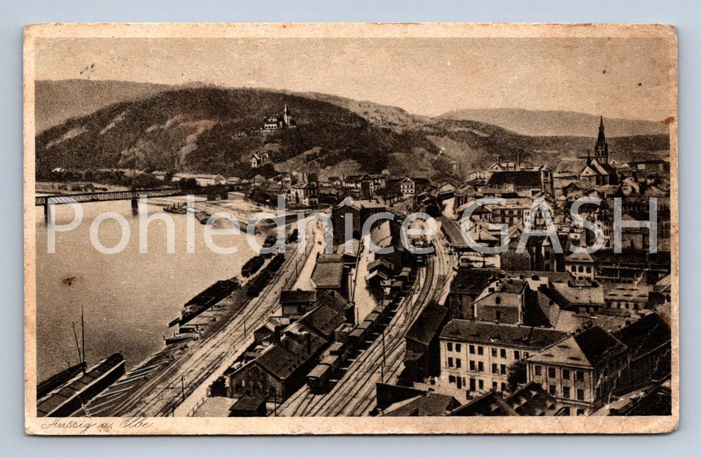 Postcard HUSSIG A. ELBE (ST5820)