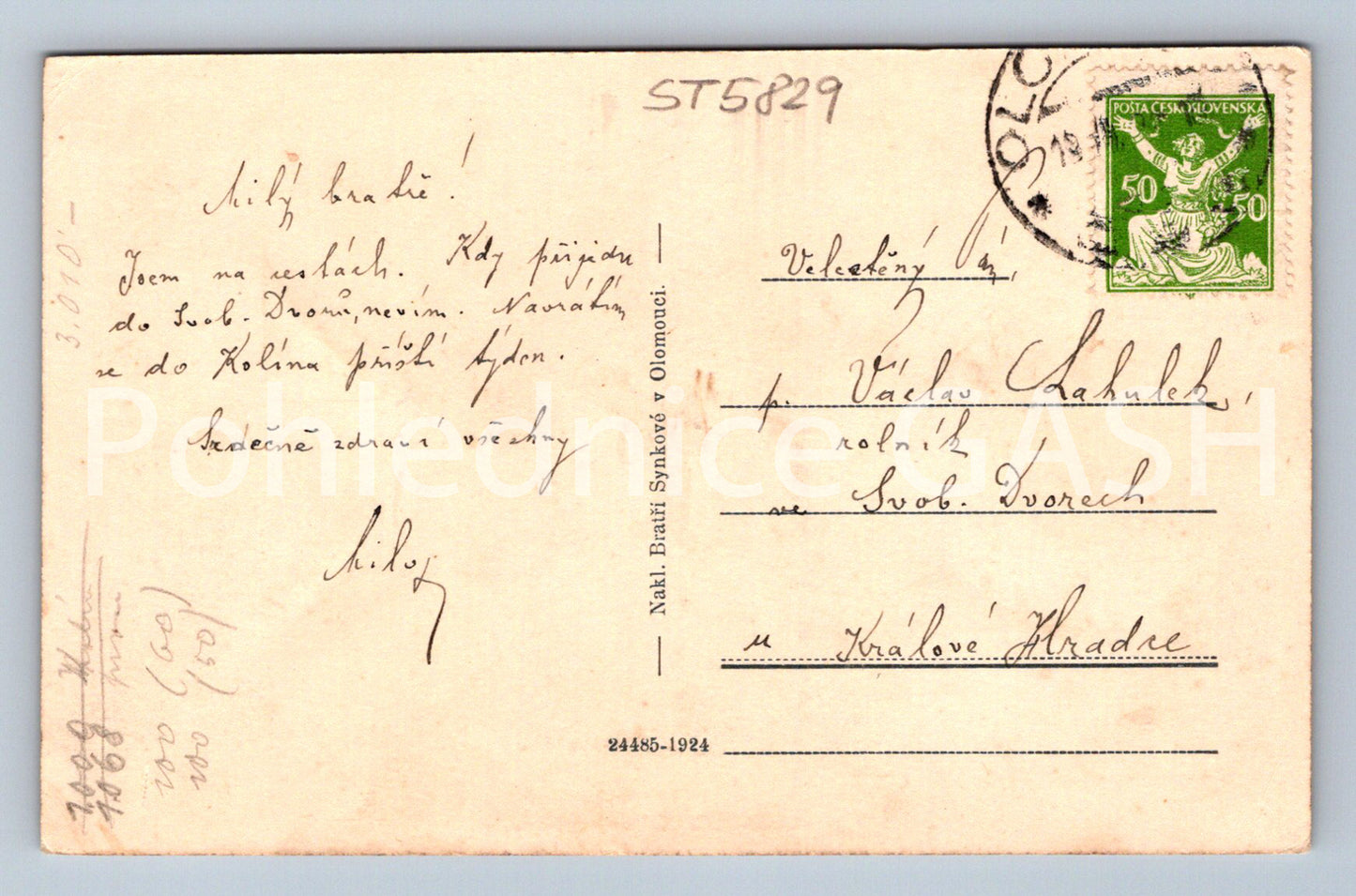 Postcard OLOMOUC (ST5829)