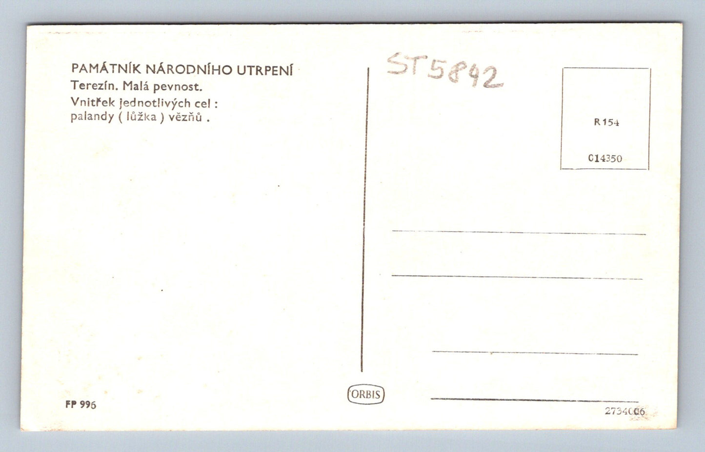 Postcard TEREZIN (ST5842)