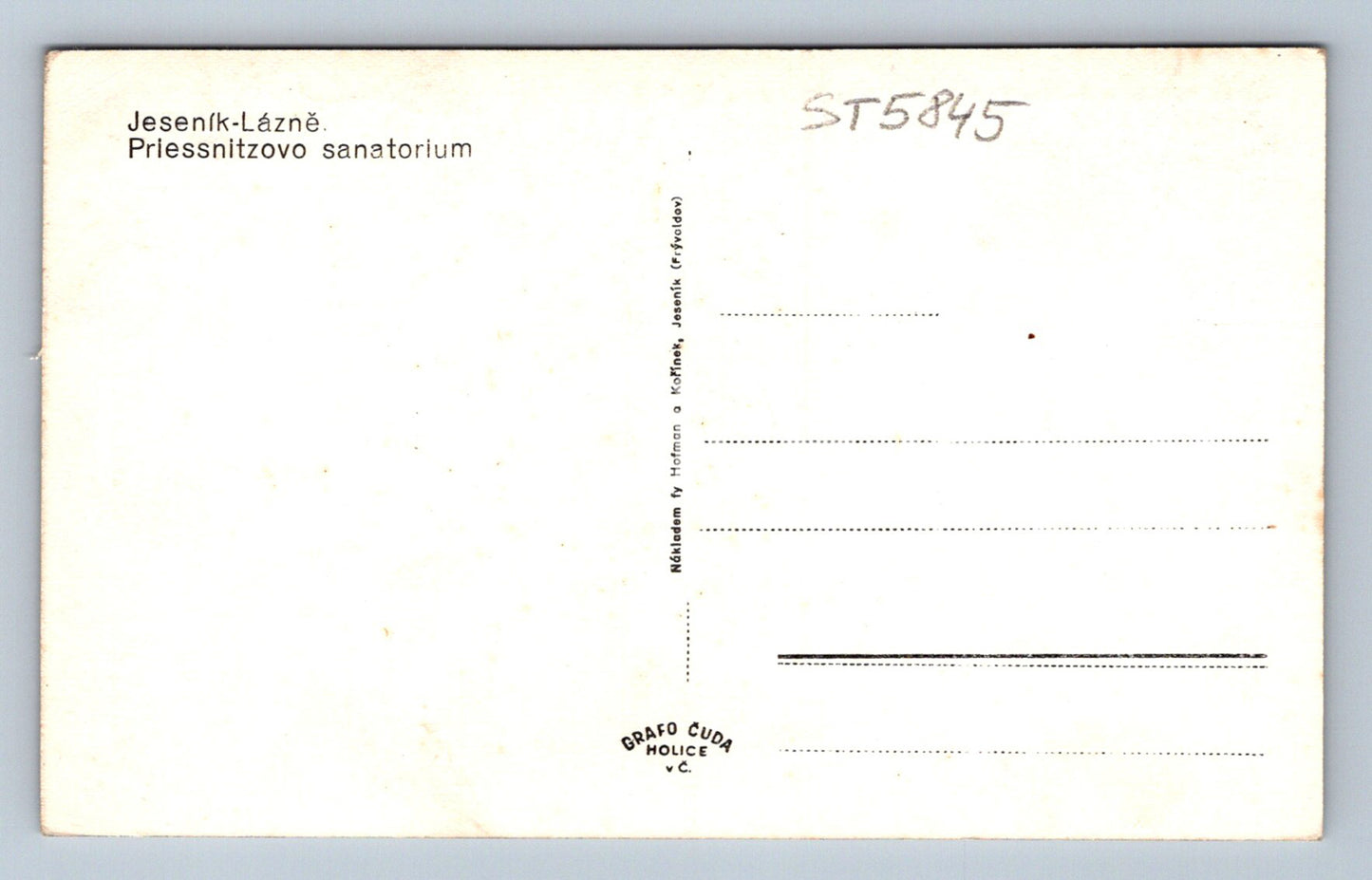 Postcard LÁZNĚ JESENÍK (ST5845)