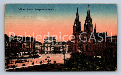 Postcard KRALOVSKÉ VINOHRADY - PURKYŇOVO SQUARE (ST5869)