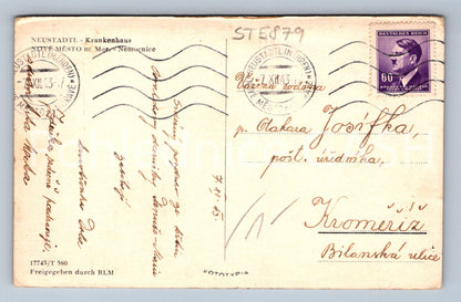 Postcard NEW CITY IN MORAVIA - HOSPITAL (ST5879)