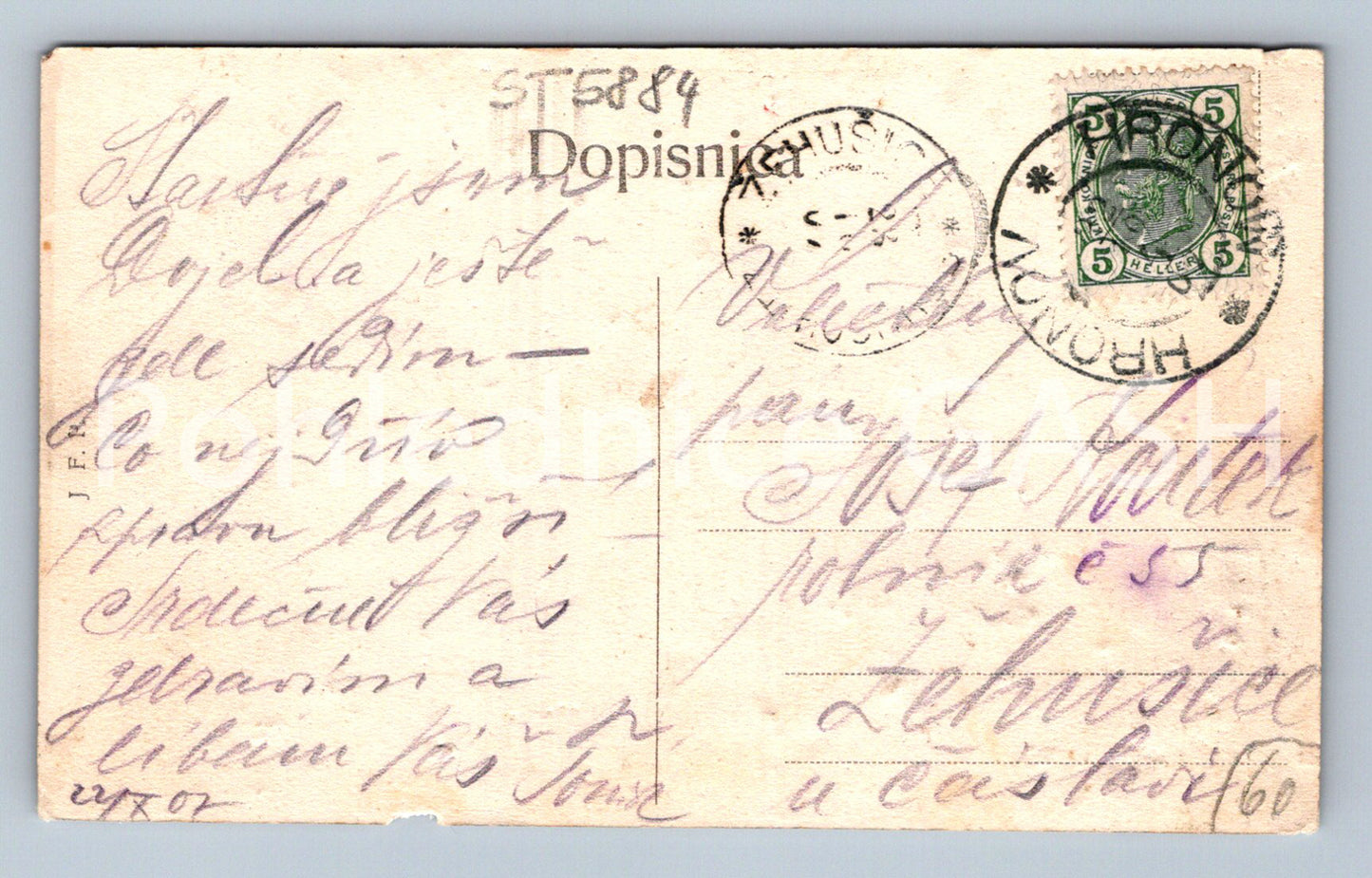 Postcard HRONOV (ST5884)